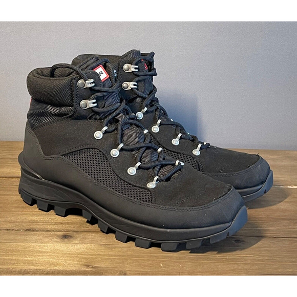 Hunter Women's Explorer Insulated Commando Boots Size 9 US Black Lace Up - Picture 2 of 14